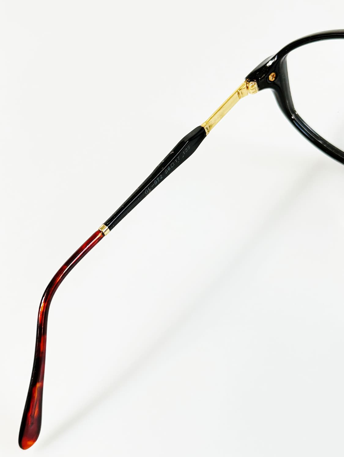 90s GUY LAROCHE PARIS 블랙 뿔테 스퀘어 빈티지 안경 상품이미지8