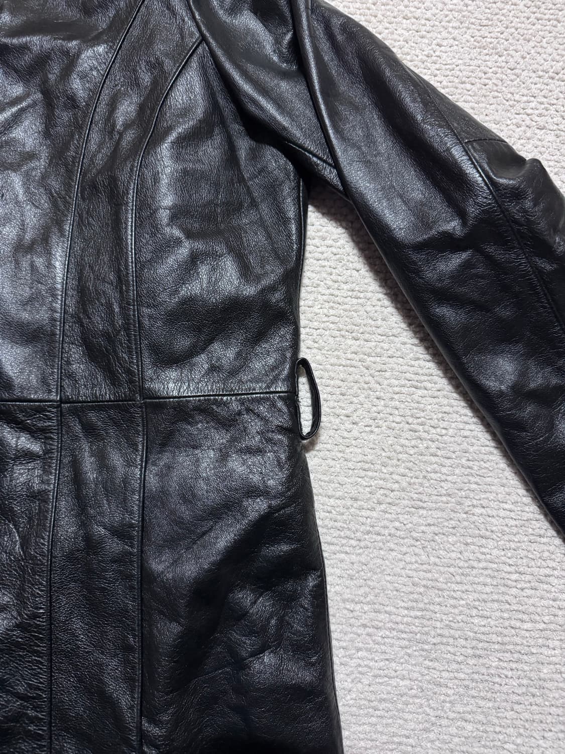 윌슨 레더 양가죽 레더코트 L 상품이미지5