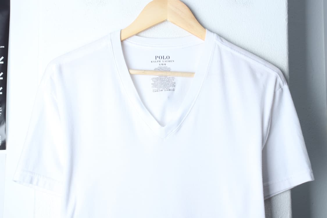 (L-XL) 폴로 랄프로렌 반팔 티셔츠 브이넥 화이트 포니-H30122 상품이미지3
