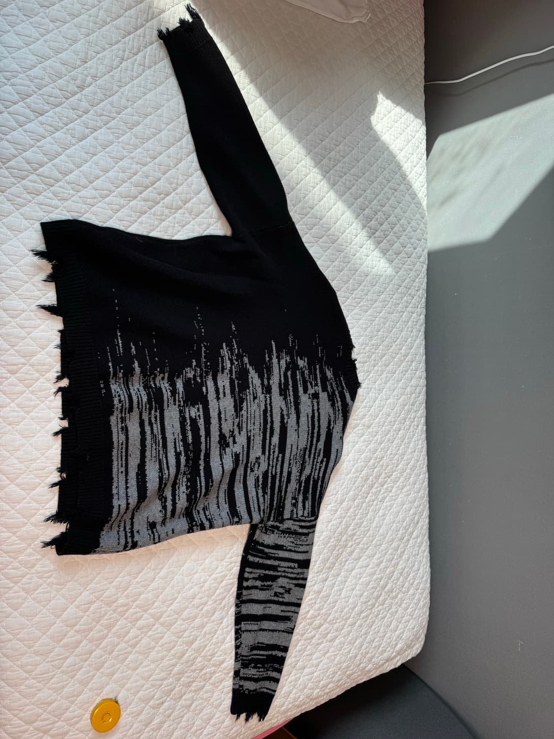 데미지 니트 블랙 XL 상품이미지5