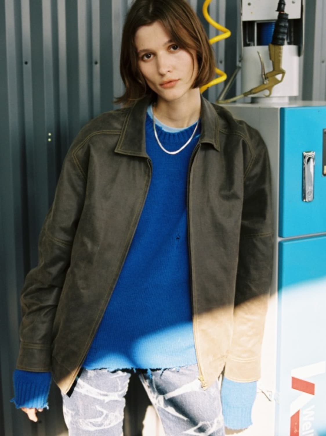 더오픈프로덕트 페이퍼 봄버 (브라운) 상품이미지1