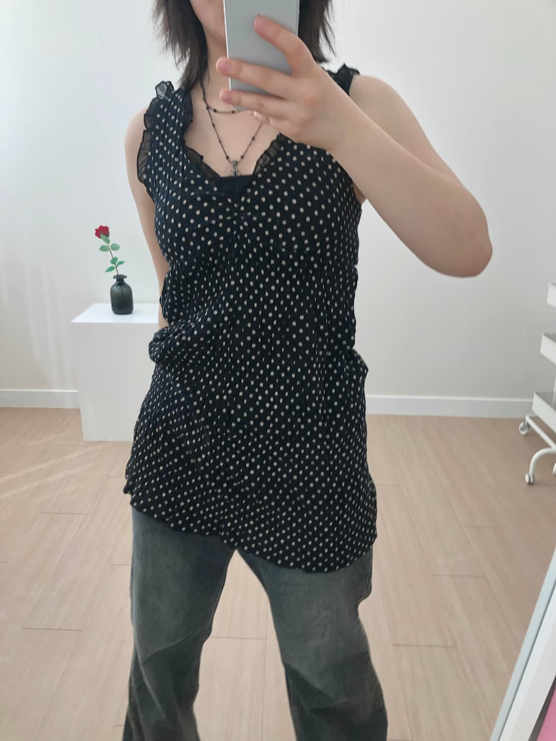 힙러블리 도트 레이어드 코디 상품이미지6