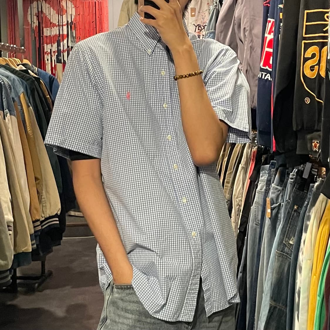 [IM] polo 폴로 체크 블루 반팔셔츠 상품이미지4