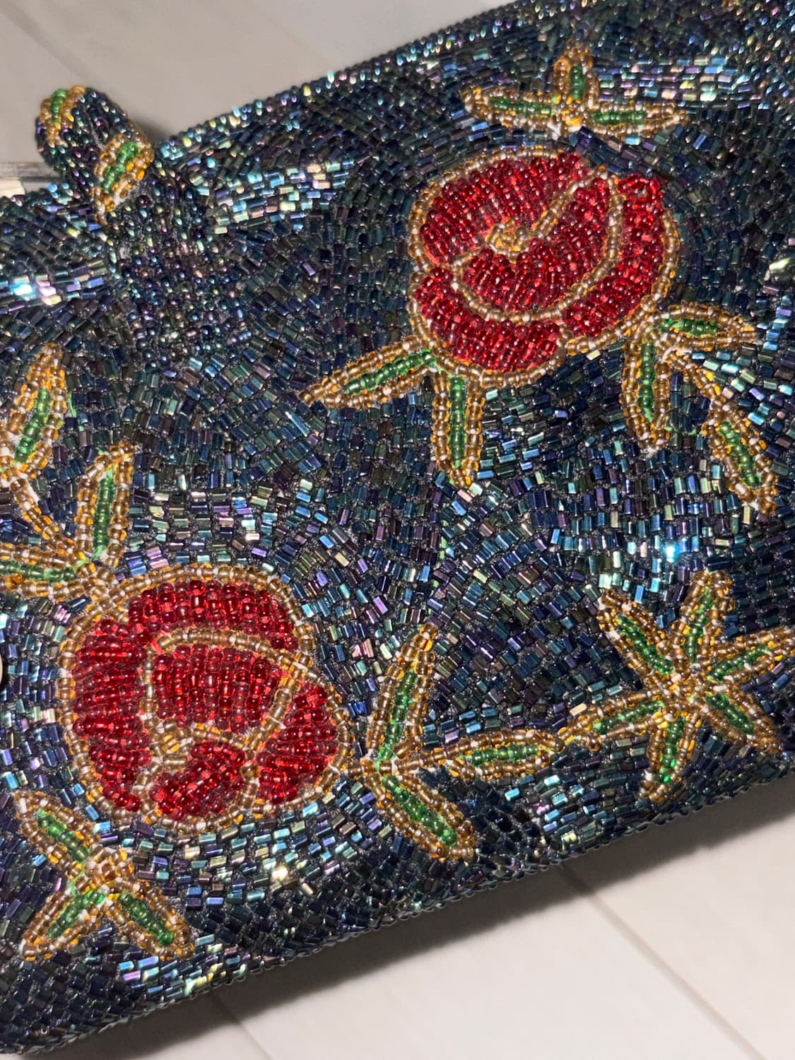 (희귀) 빈티지 오리엔탈 장미 비즈 핸드백🌹✨ 상품이미지5