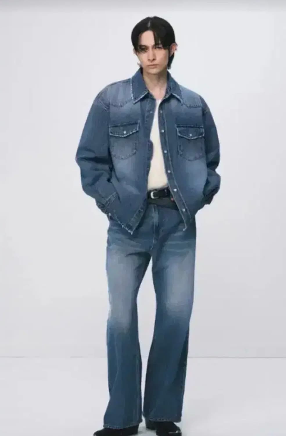 노이스 웨스턴 데님 셔츠 블루 L 상품이미지2