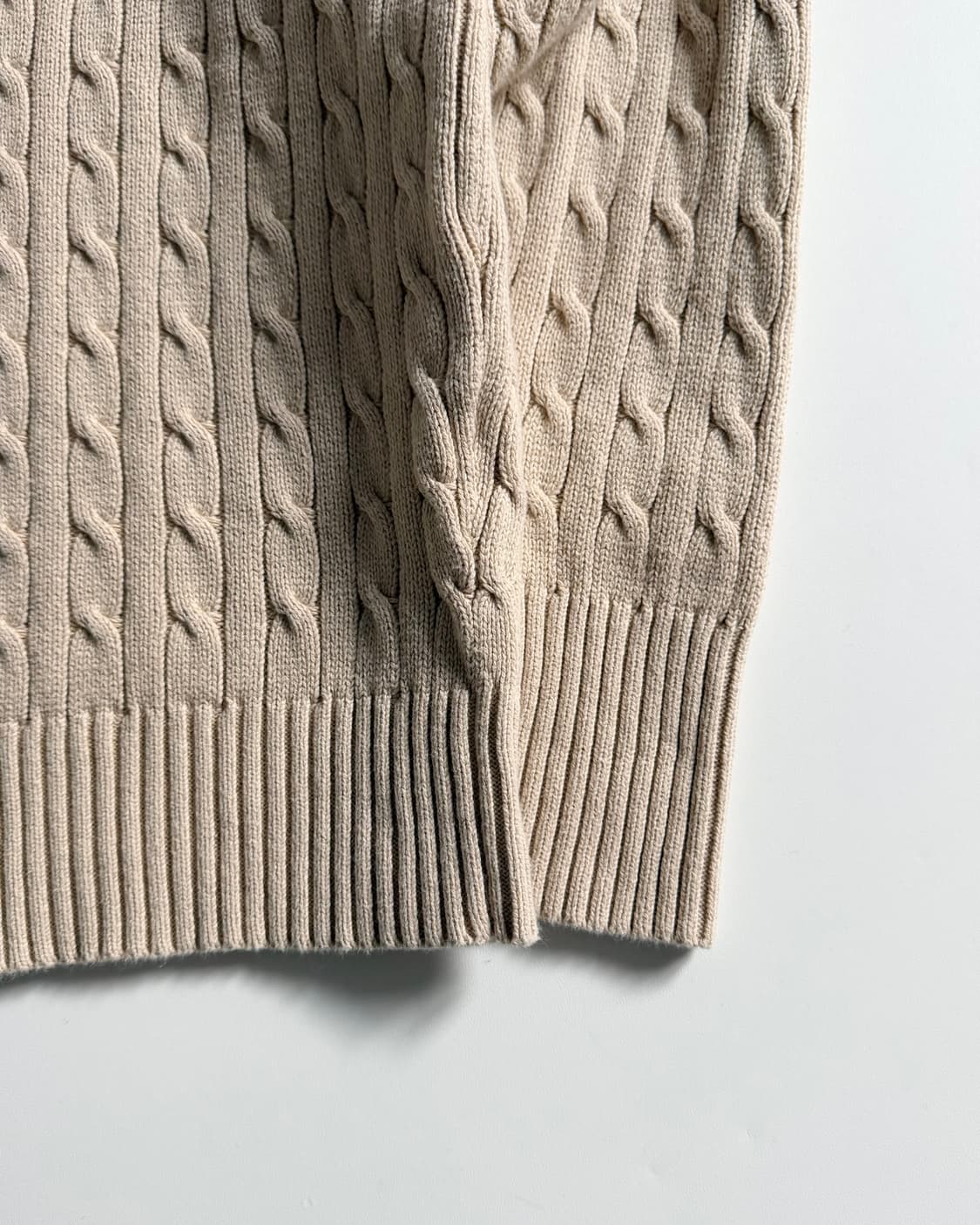 Polo 폴로 랄프로렌 연베이지컬러 코튼 케이블 니트 상품이미지7