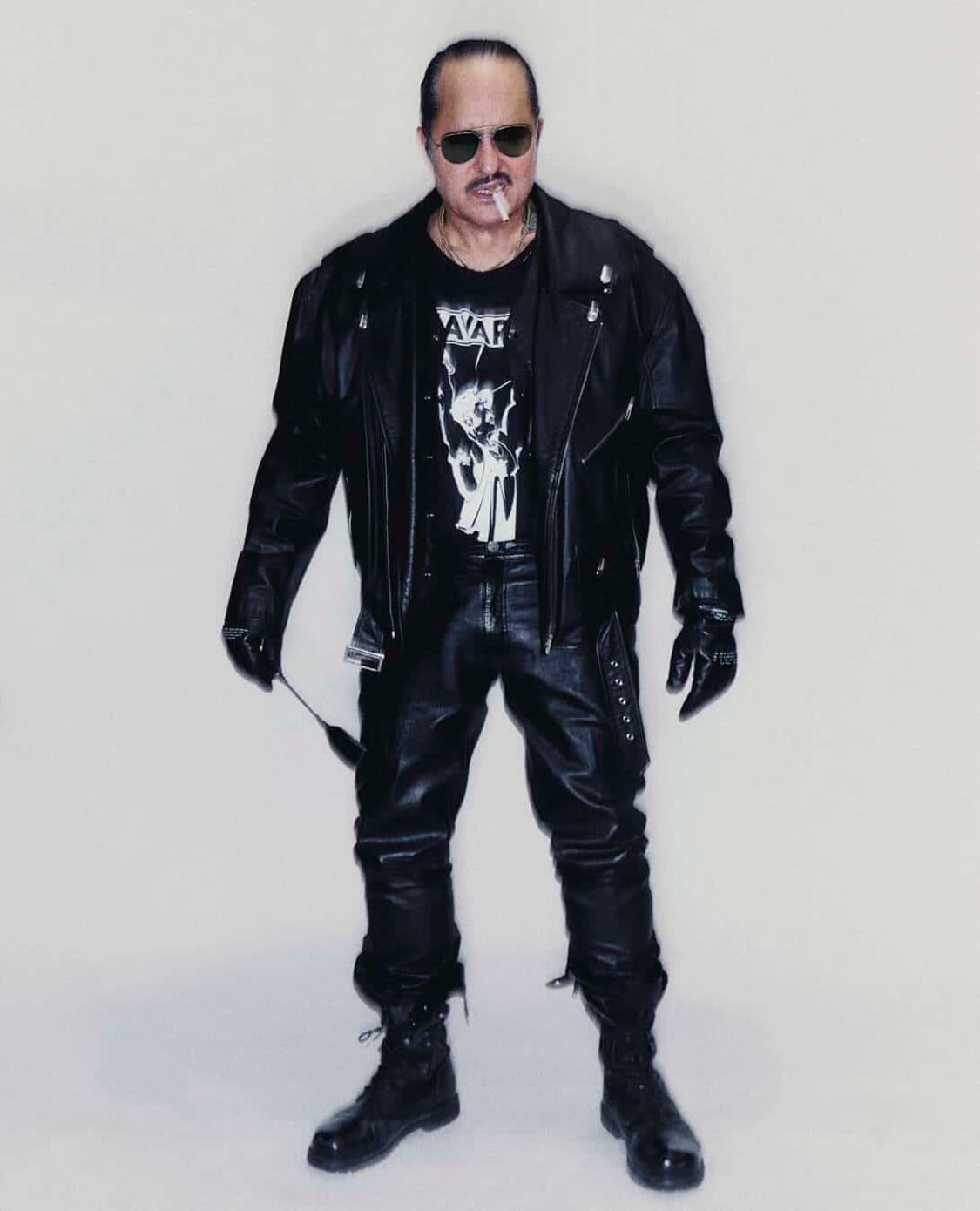 (레어 단종) Willy Chavarria 카프스킨 오버핏 바이커레더자켓 상품이미지1