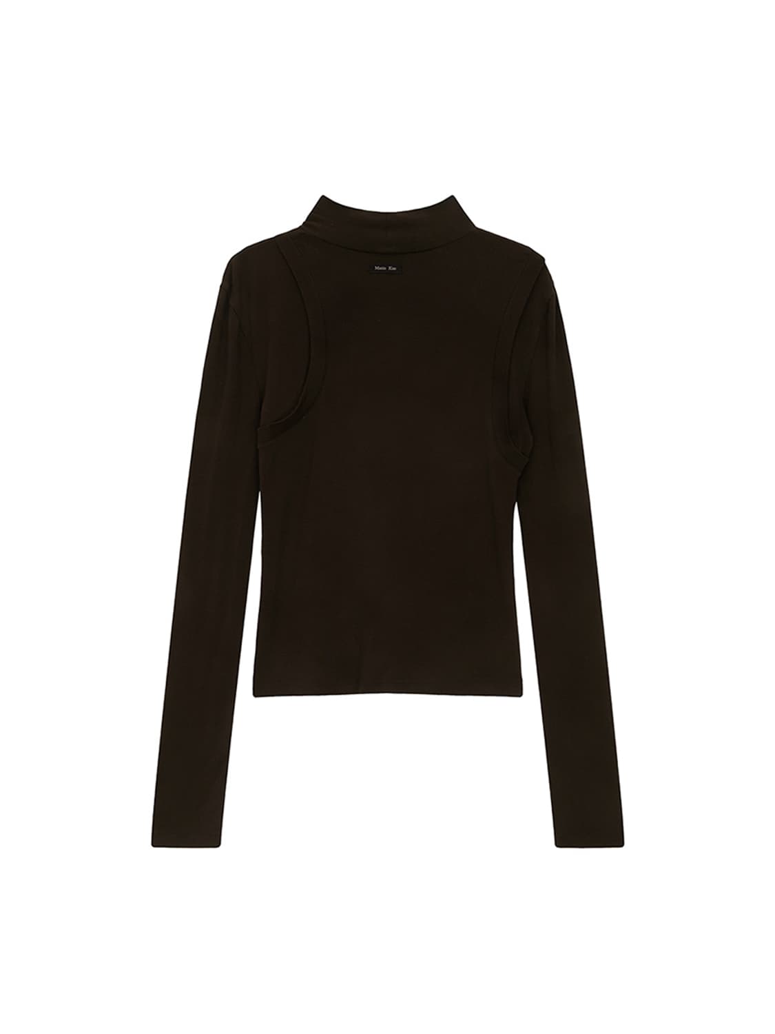 RIB LAYERED HALF NECK LONG SLEEVE TOP 상품이미지6