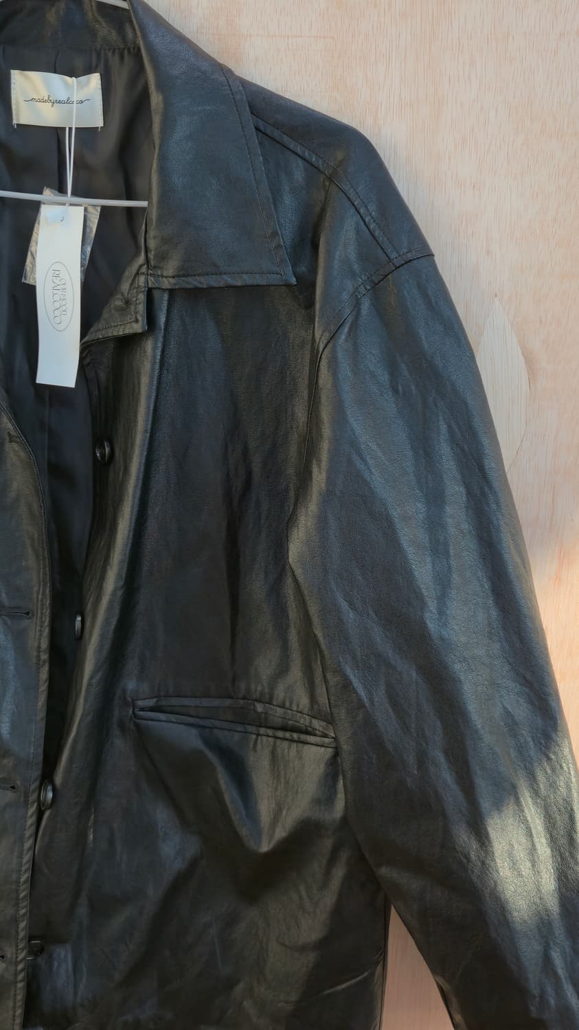 블랙 레더 가죽 자켓 black leather jacket 상품이미지7