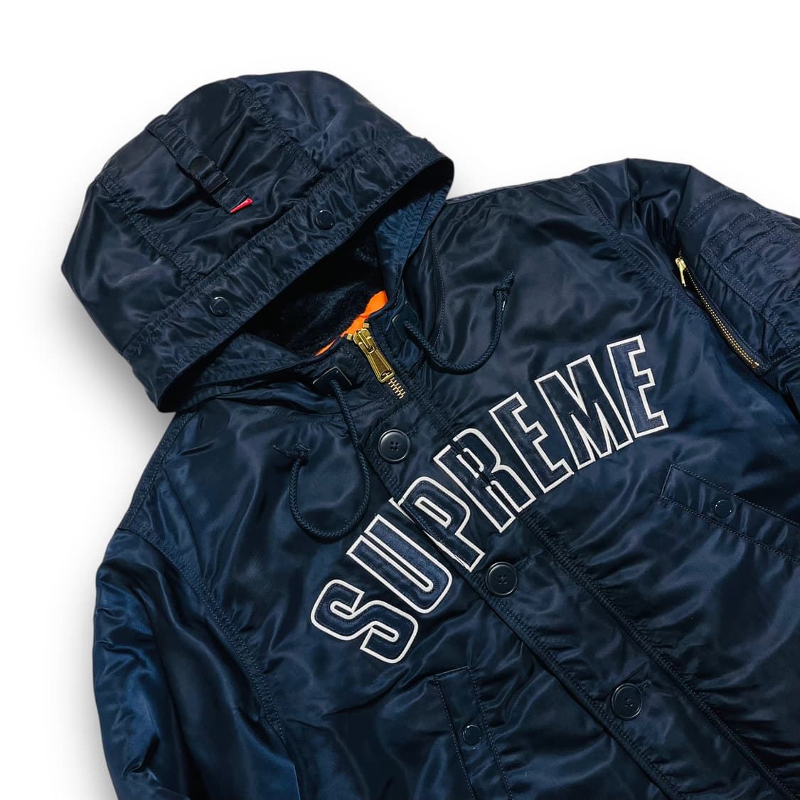 슈프림 ARC 로고 N-3B 네이비 후디 민트급 카파 상품이미지2