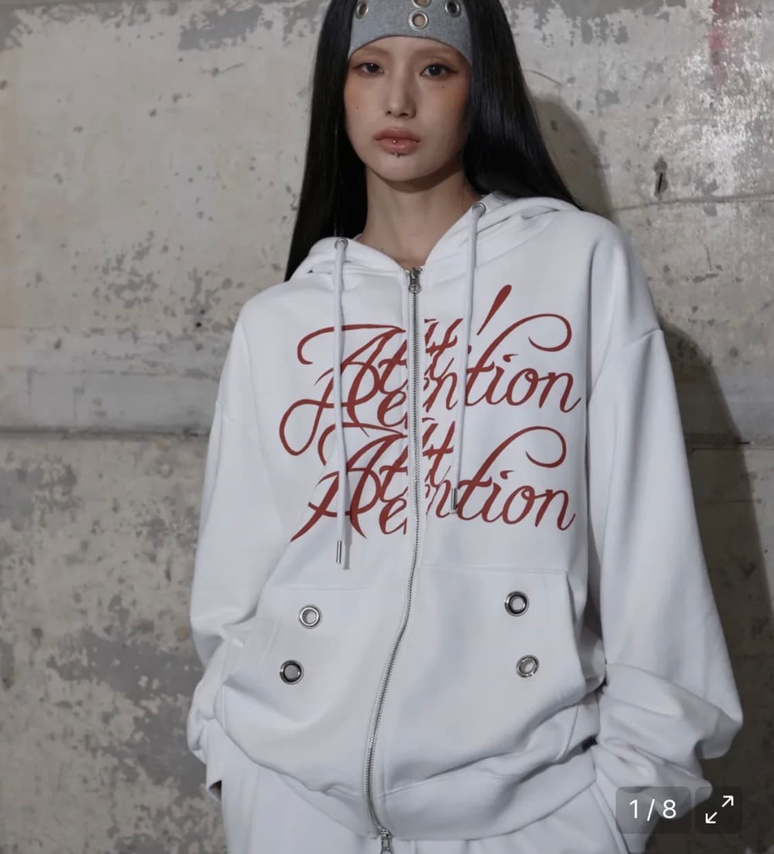 팬시클럽 어텐션 아일렛 후드집업 상품이미지1