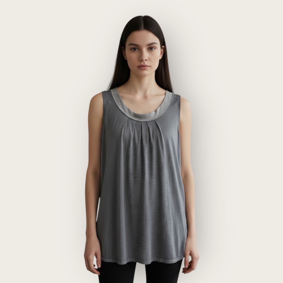 F/ 브루넬로쿠치넬리 실크 셔링 민소매 원피스 상품이미지1