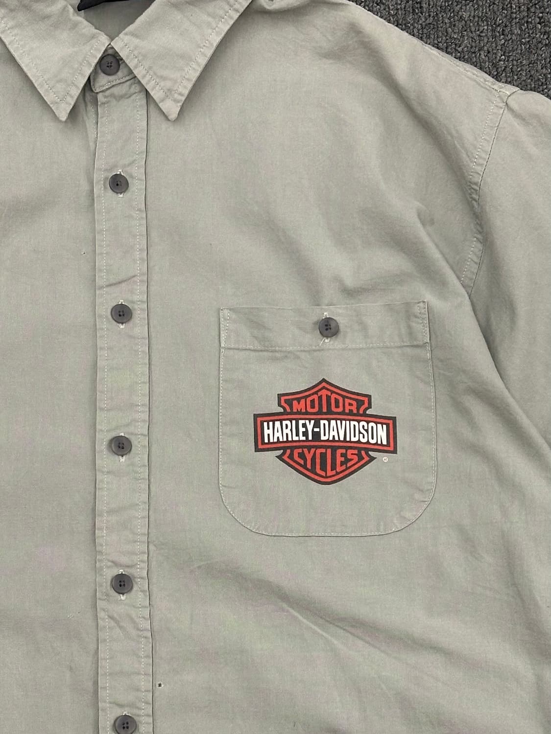 L)할리데이비슨 빈티지 프린팅 반팔셔츠 상품이미지3