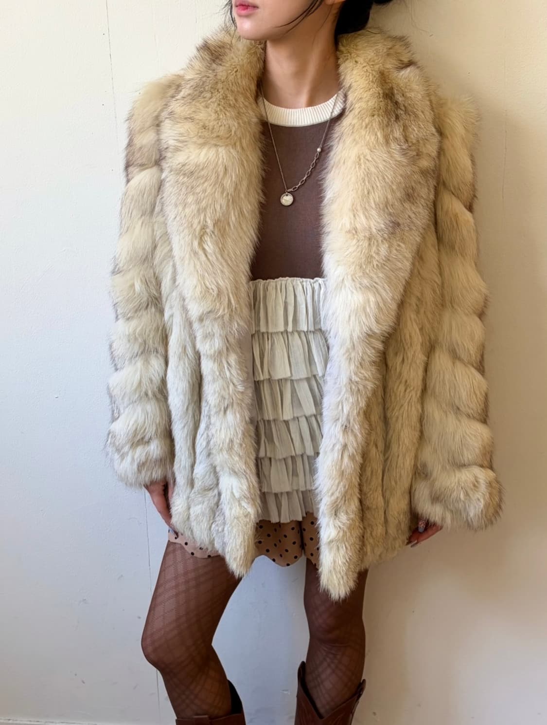 Twelve Heirloom 까메오 레이어드 레이스 탑 상품이미지7