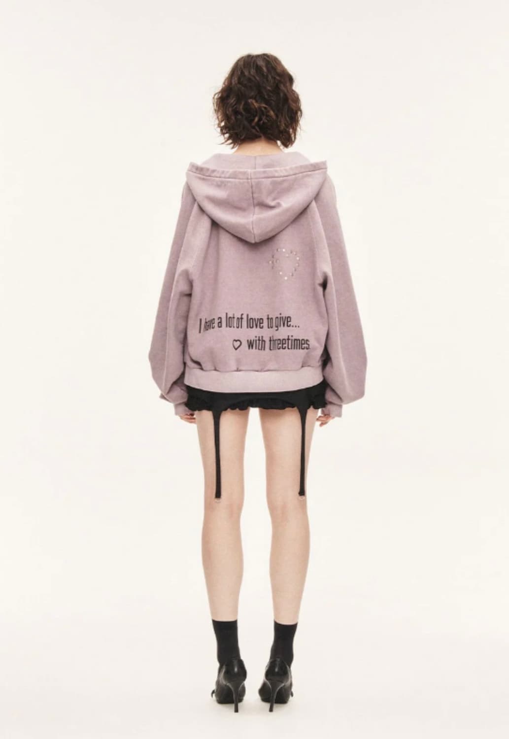 쓰리타임즈 Midnight stud hoodie 상품이미지3