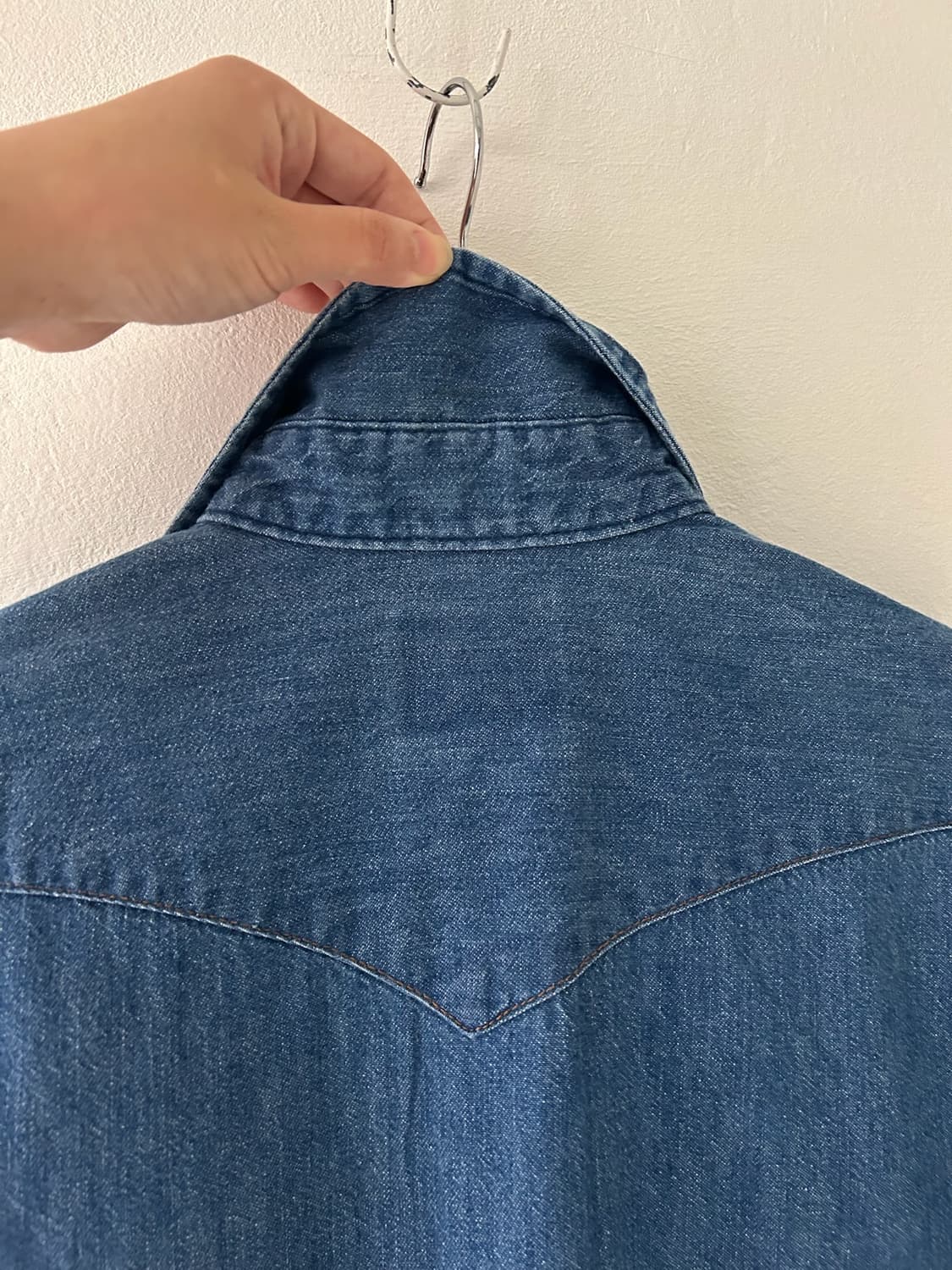 80-90s vtg Wrangler Denim Western shirt. 상품이미지8