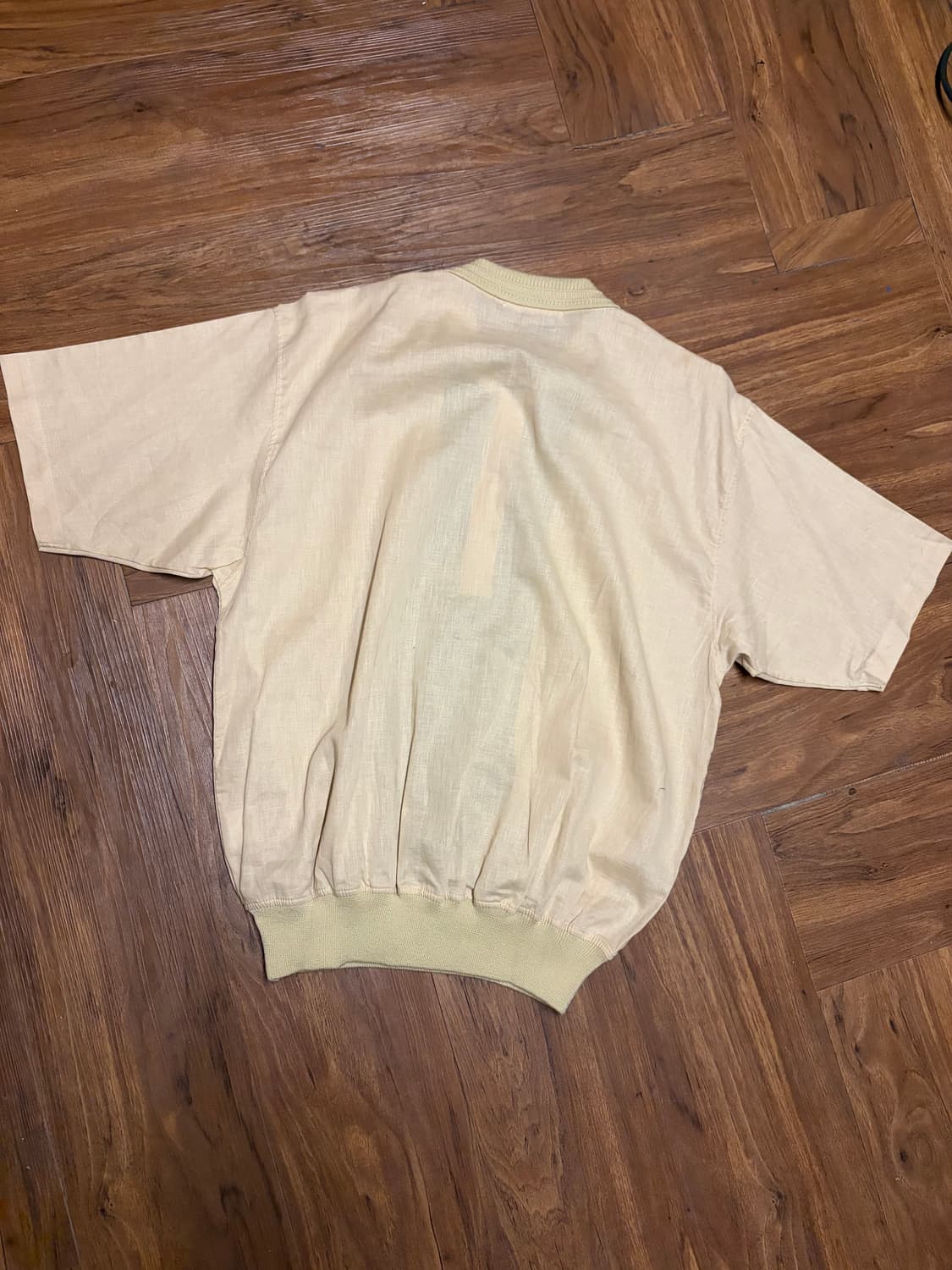 LINEN JAQUARD KNIT PANEL SHIRT 상품이미지6