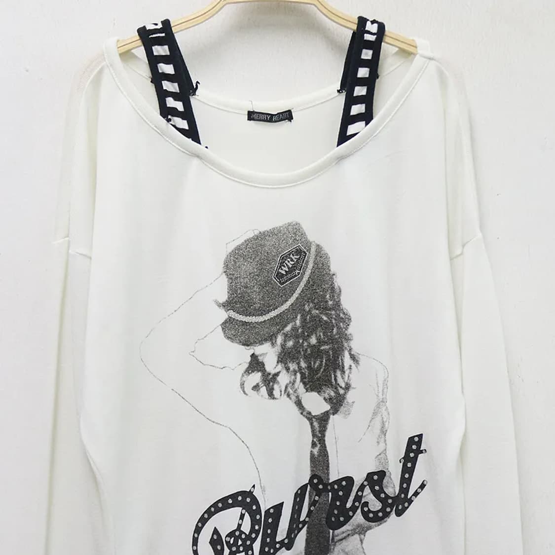 MERRY HEART  레이어드 Y2K 긴팔 티셔츠 63651 상품이미지3