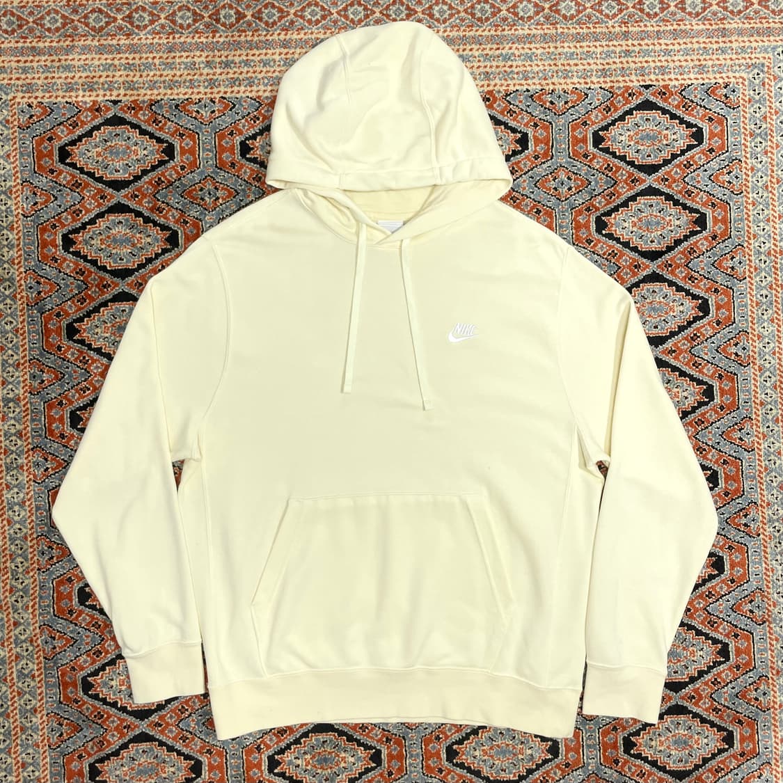 나이키 스펠로고 아이보리 후드티셔츠 남성L 상품이미지1