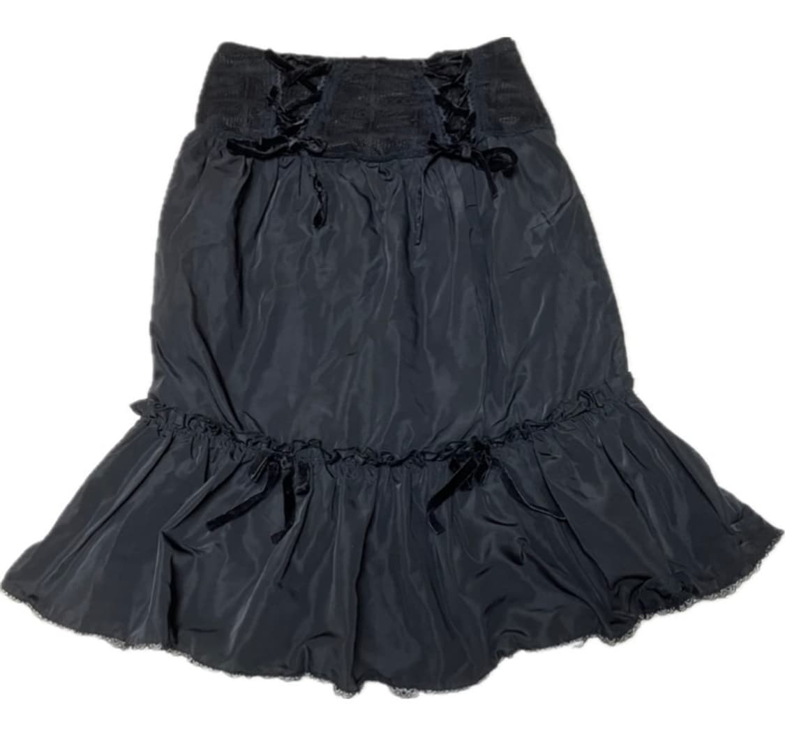 스완키스 블랙 고스 로맨틱 머메이드 스커트 상품이미지1