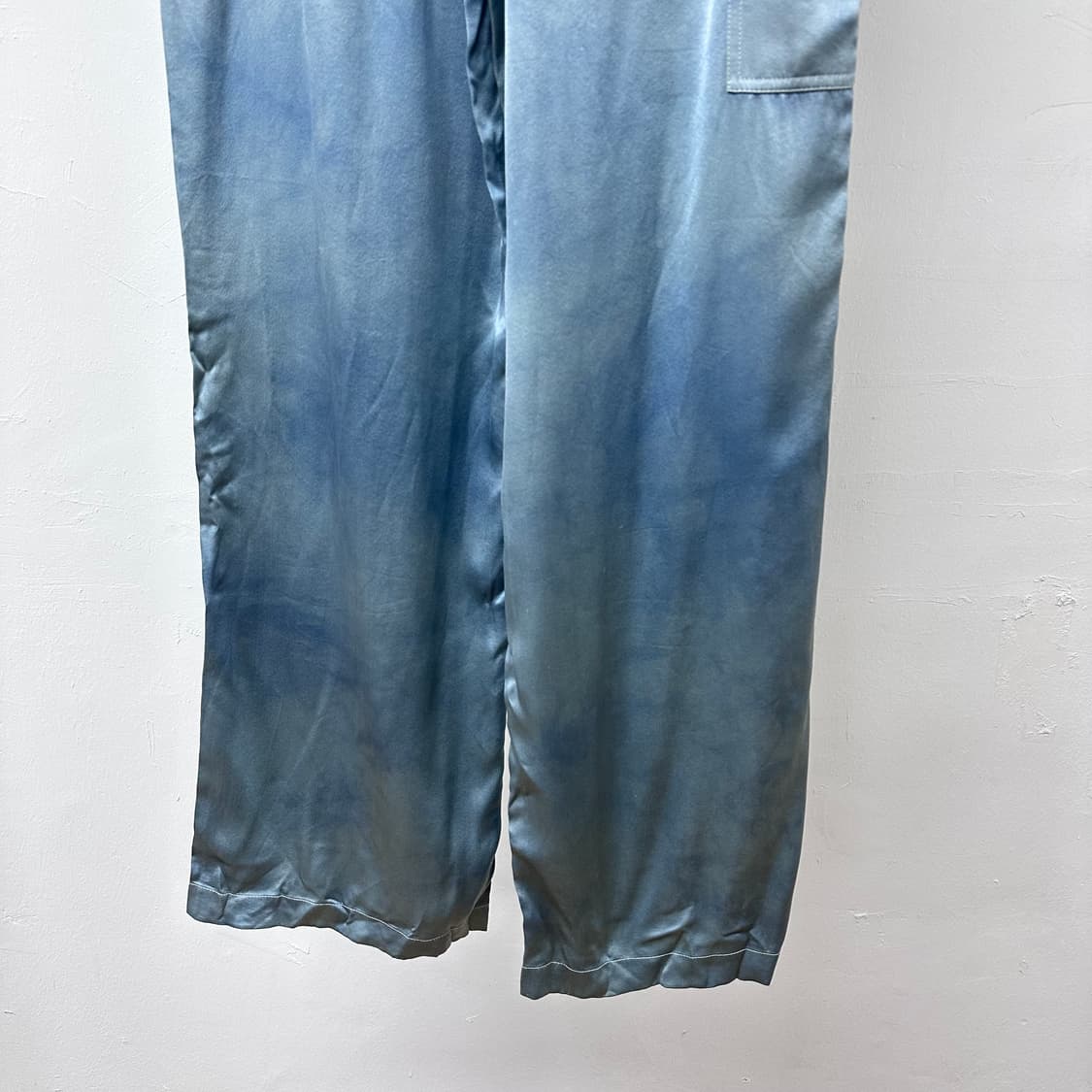 POLO 폴로 랄프로렌 블루 실크 100% 와이드팬츠 0사이즈 J33 상품이미지6
