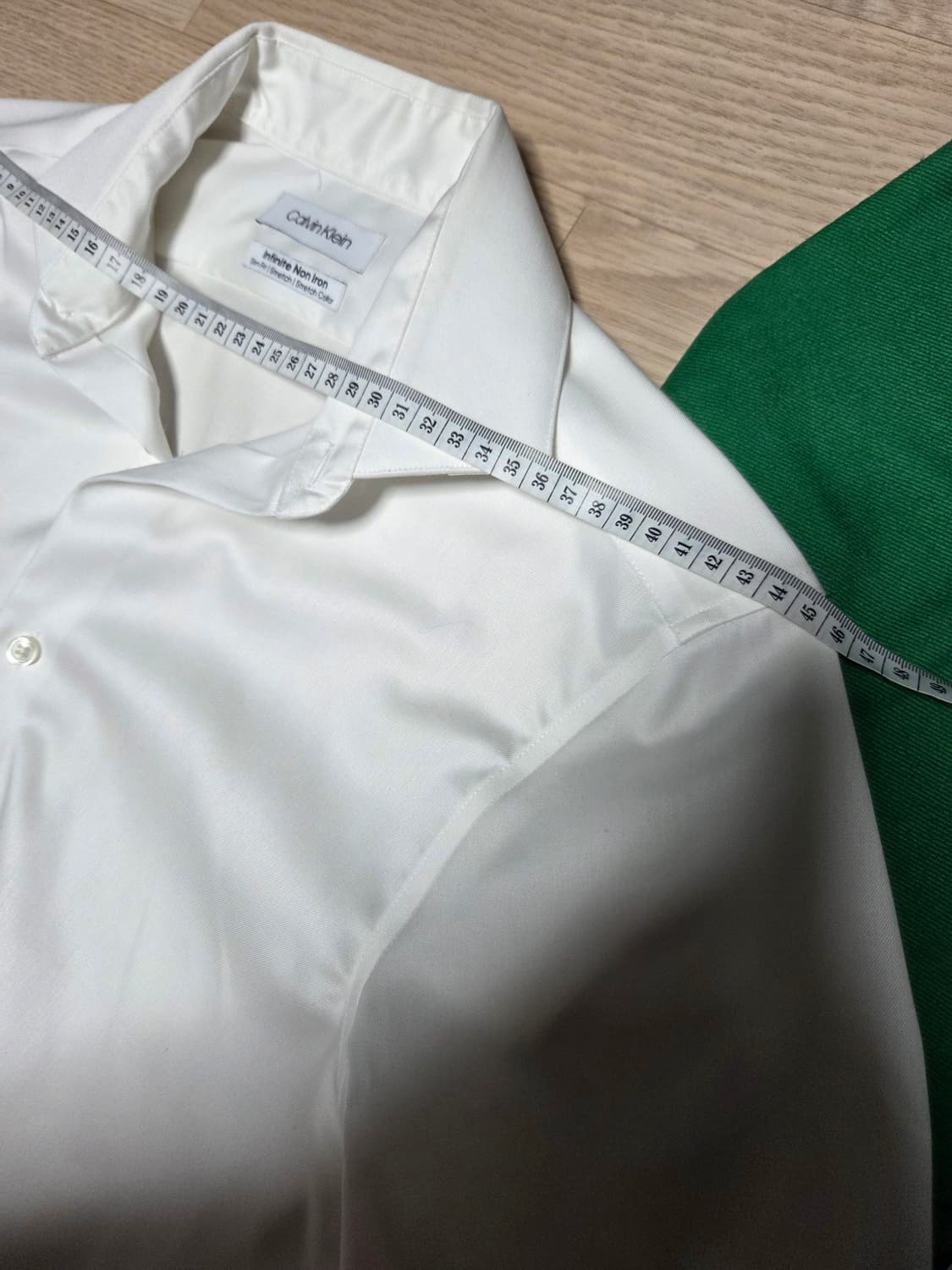 (3회 미만 착용)캘빈클라인 non-iron 와이드스프레드 셔츠 남방 상품이미지7