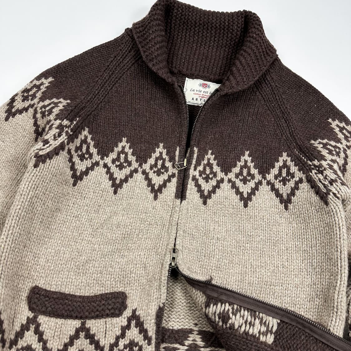 VTG 빈티지 여성 코위찬 투웨이 니트 집업 여성M 상품이미지3