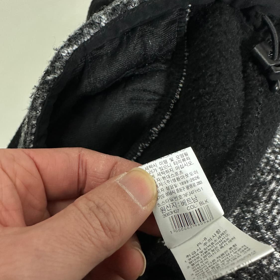 L 노스페이스 블랙 보카시 니트집업 상품이미지9