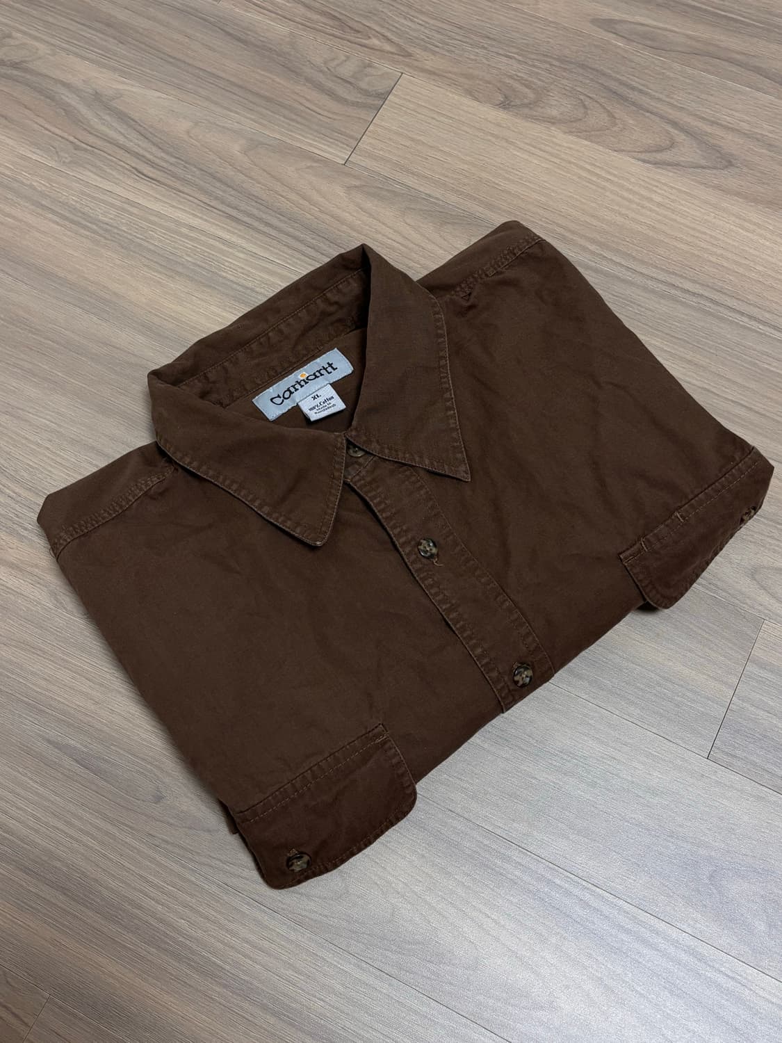 칼하트 셔츠 XL 브라운 상품이미지4