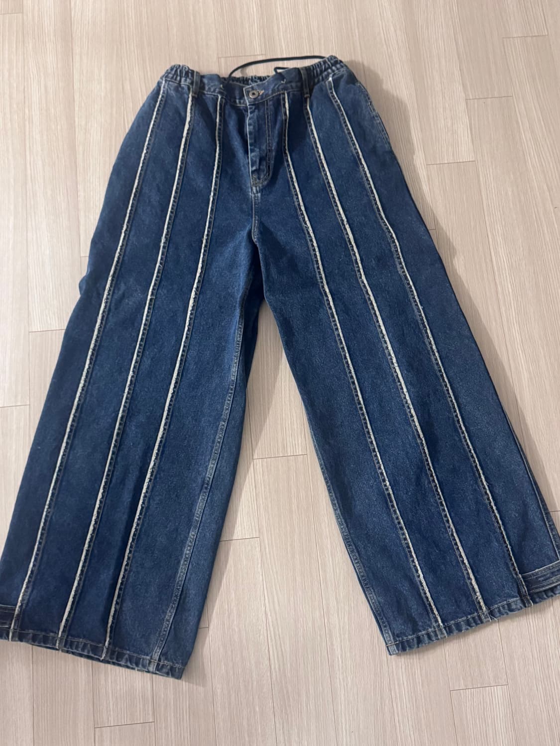 송지오 버티컬 데님 와이드 팬츠 초판 82사이즈(32사이즈) 상품이미지2