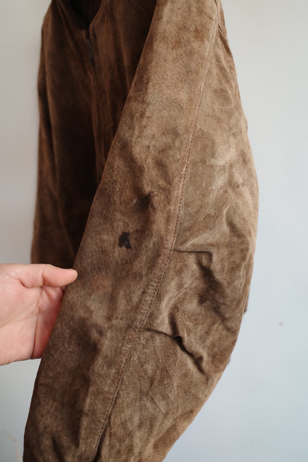 Japan brand 돈피레더 스웨이드 점퍼 상품이미지6