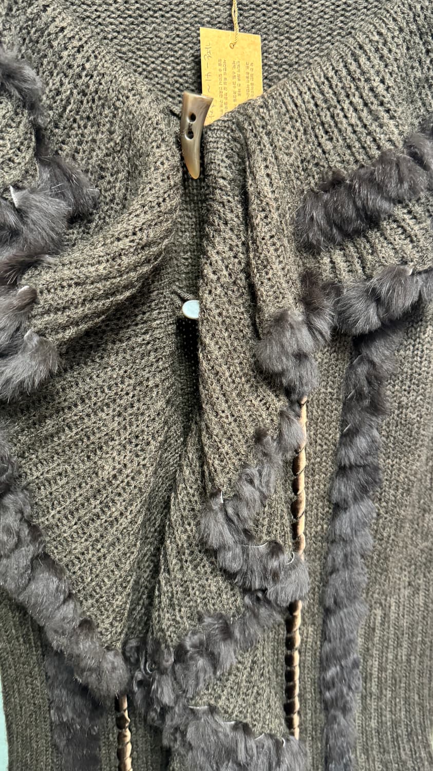 프릴 퍼 원피스 아우터 상품이미지3