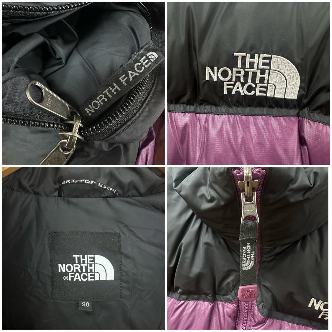 노스페이스 눕시 700 구스다운 패딩 자켓 퍼플 90(S) 정품 J24 상품이미지8