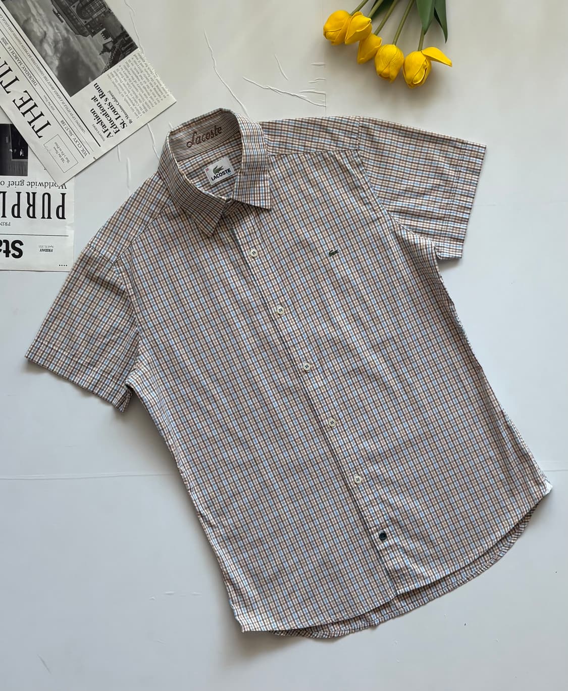 Lacoste 라코스테 깅엄 체크 셔츠 상품이미지1