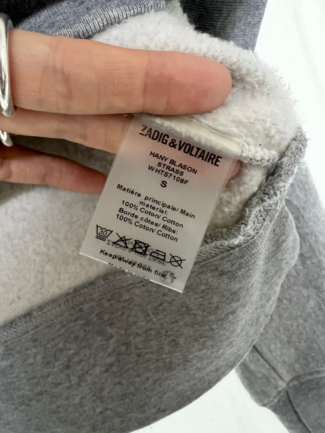 ZADIG & VOLTAIRE 자딕앤볼테르 스트라스 맨투맨 / S 상품이미지6