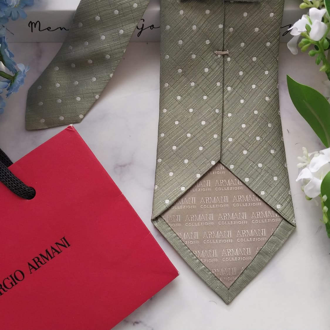 아르마니 꼴레지오니 실크 도트 넥타이 8.5cm A+등급 A1587
 상품이미지7