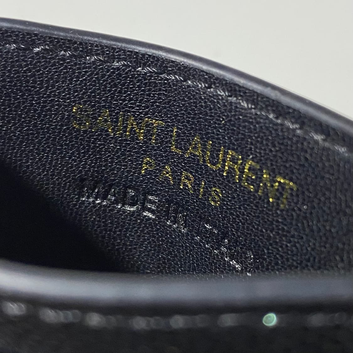 [정품]SAINT LAURENT 생로랑 마틀라세 모노그램 금장 카드지갑 상품이미지7