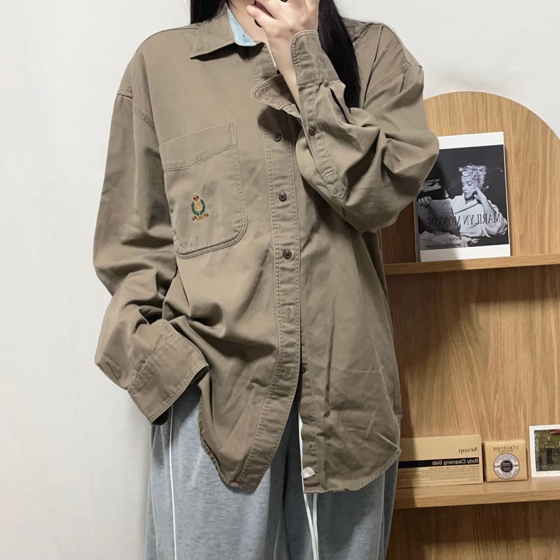 [정품] 챕스 브라운 포켓 셔츠 [ M ] 상품이미지3