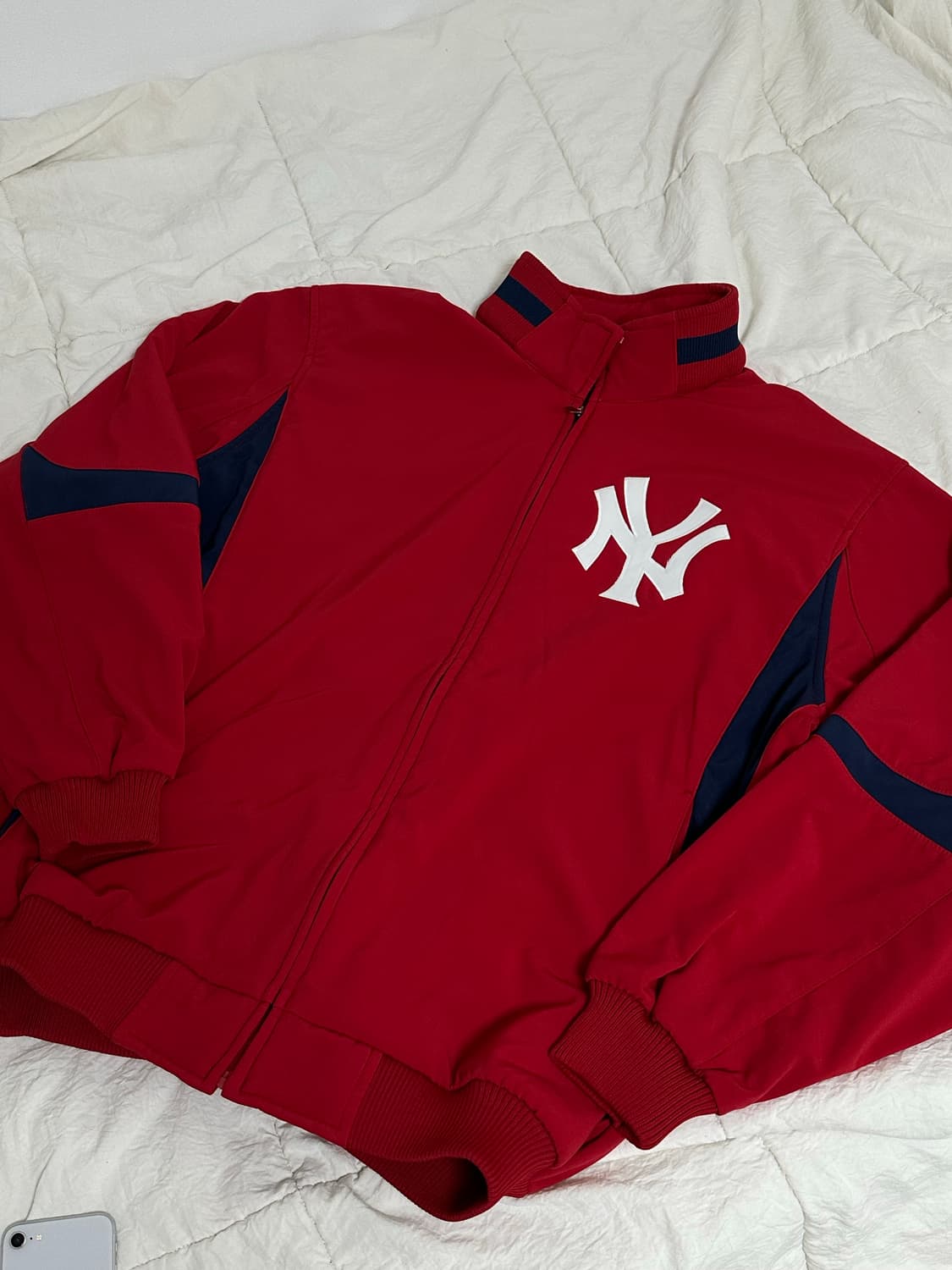 Athentic Works   뉴욕 양키스 레드 야구 점퍼 XL 상품이미지1