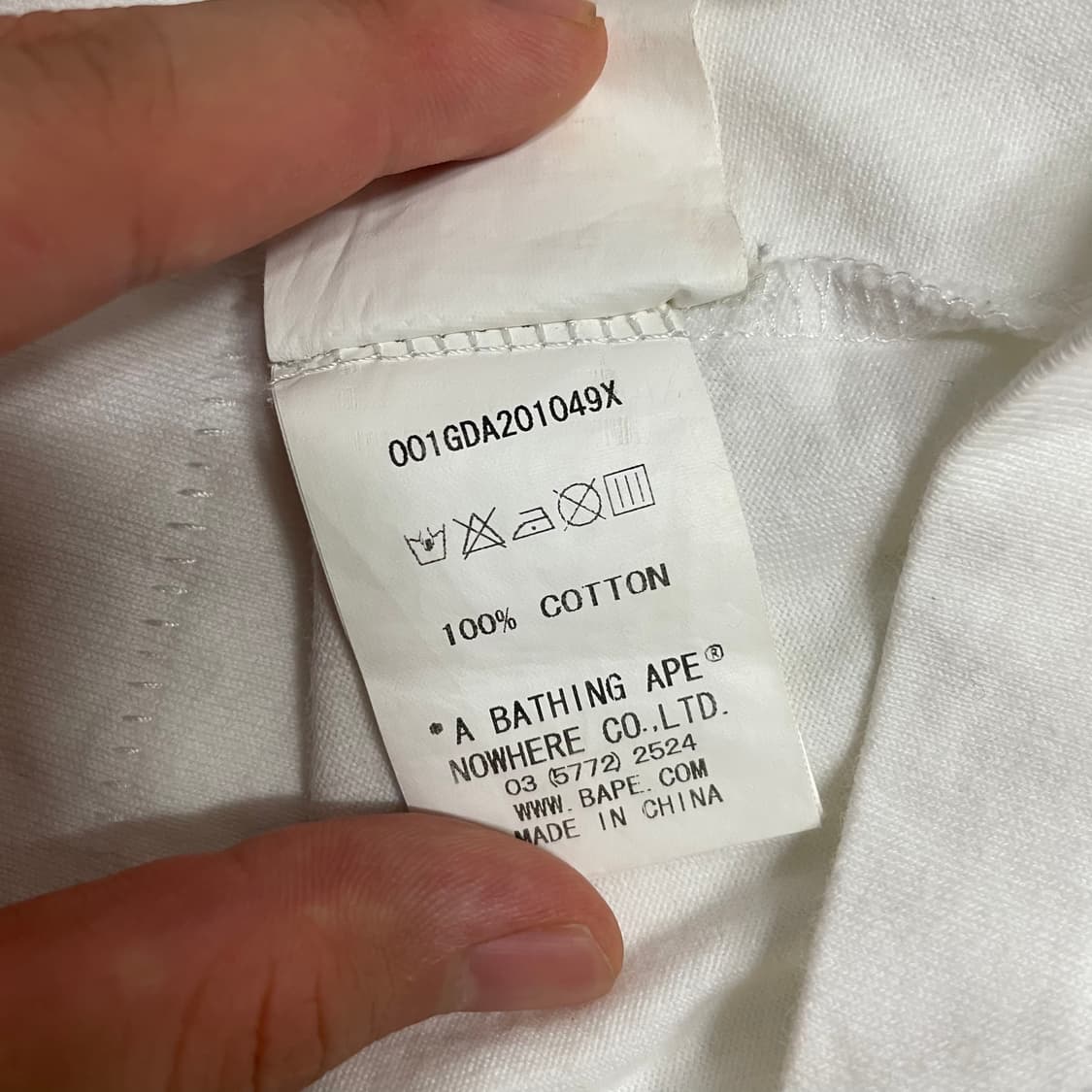 M) 베이프 고 에이프 텍스트 그래픽 반팔 티셔츠 상품이미지6