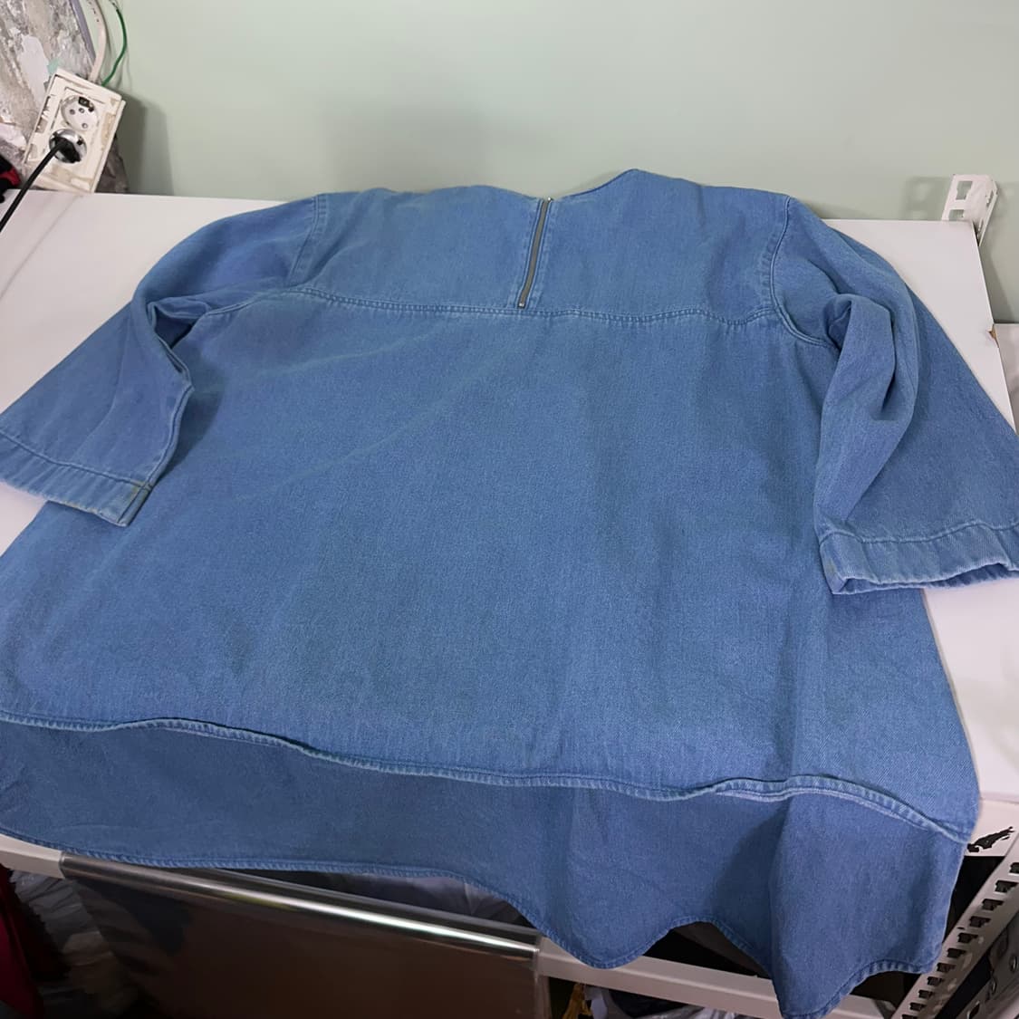 우먼OS 스튜디오톰보이 A라인 연청워시드 데님원피스 상품이미지6