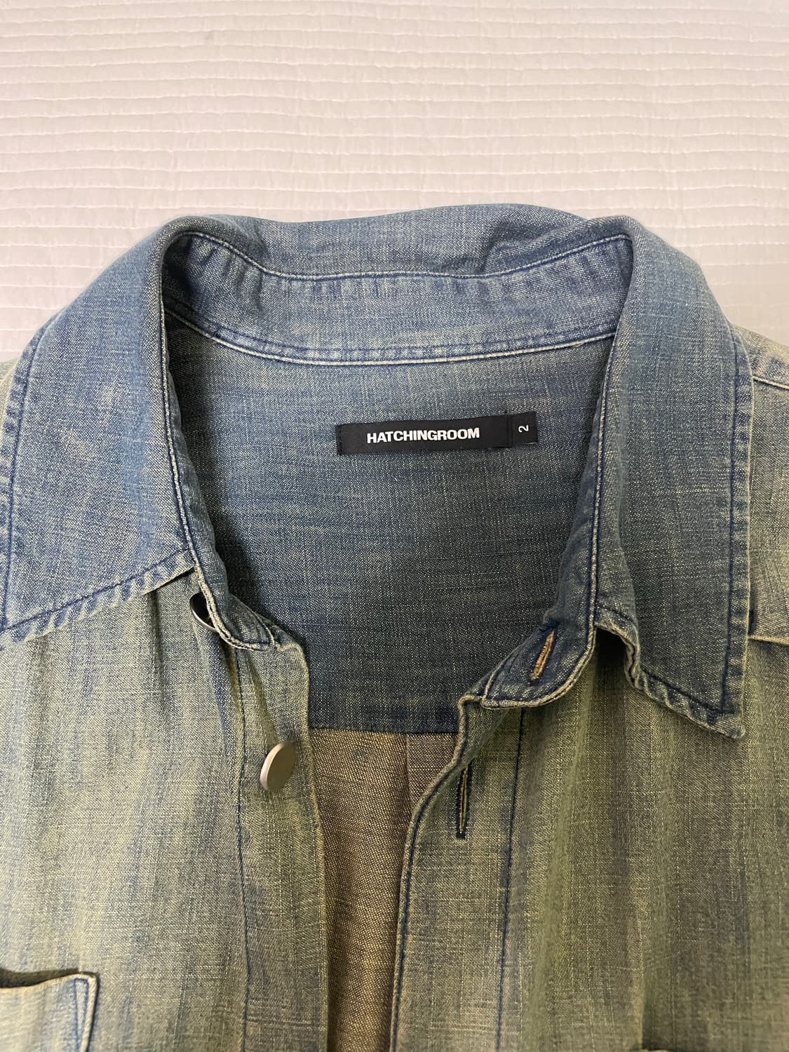 [2] 해칭룸 Vented Shirt Denim 데님 반팔셔츠 상품이미지3