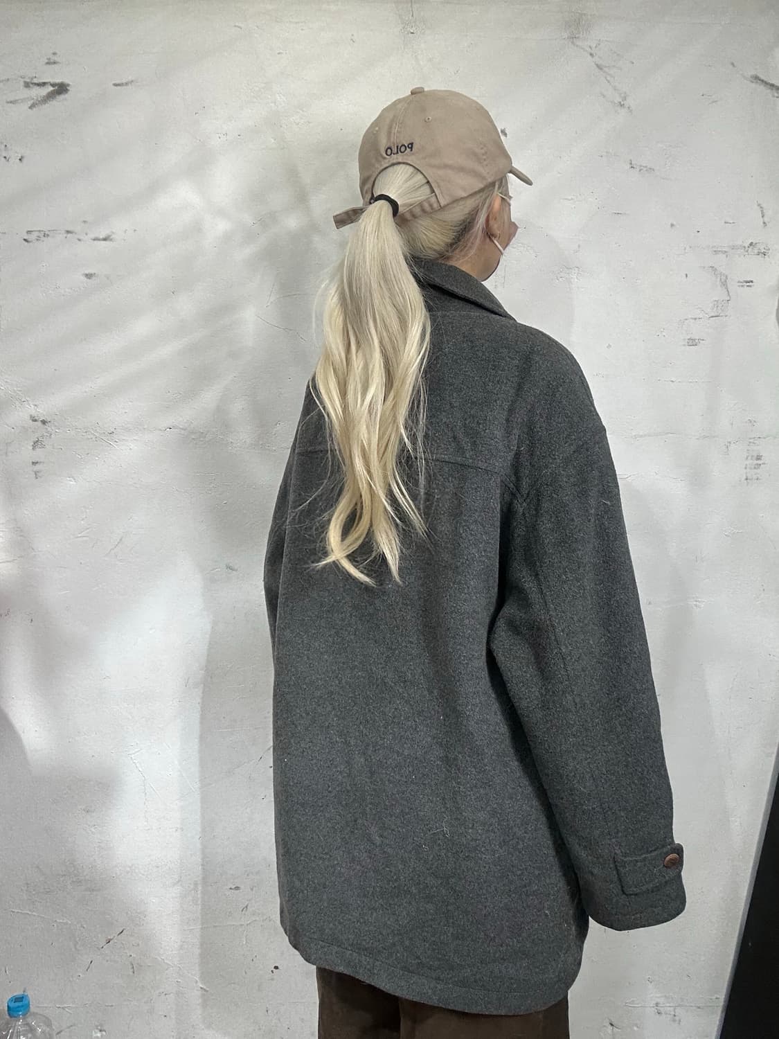 런던 포그 차콜 울 모직 싱글 코트 105 상품이미지3