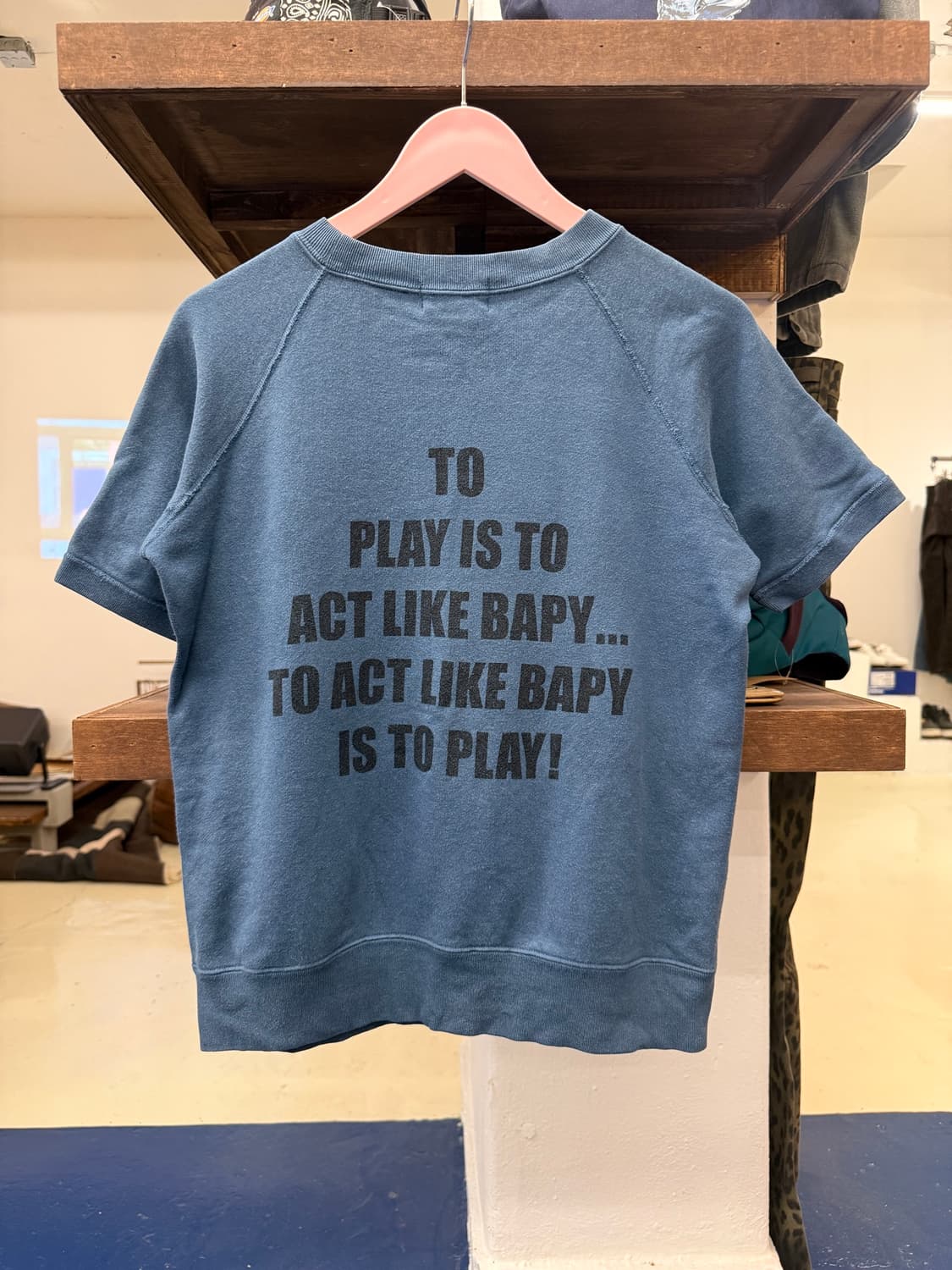 2000s Bape bapy 마일로 반팔 스웻셔츠 상품이미지6