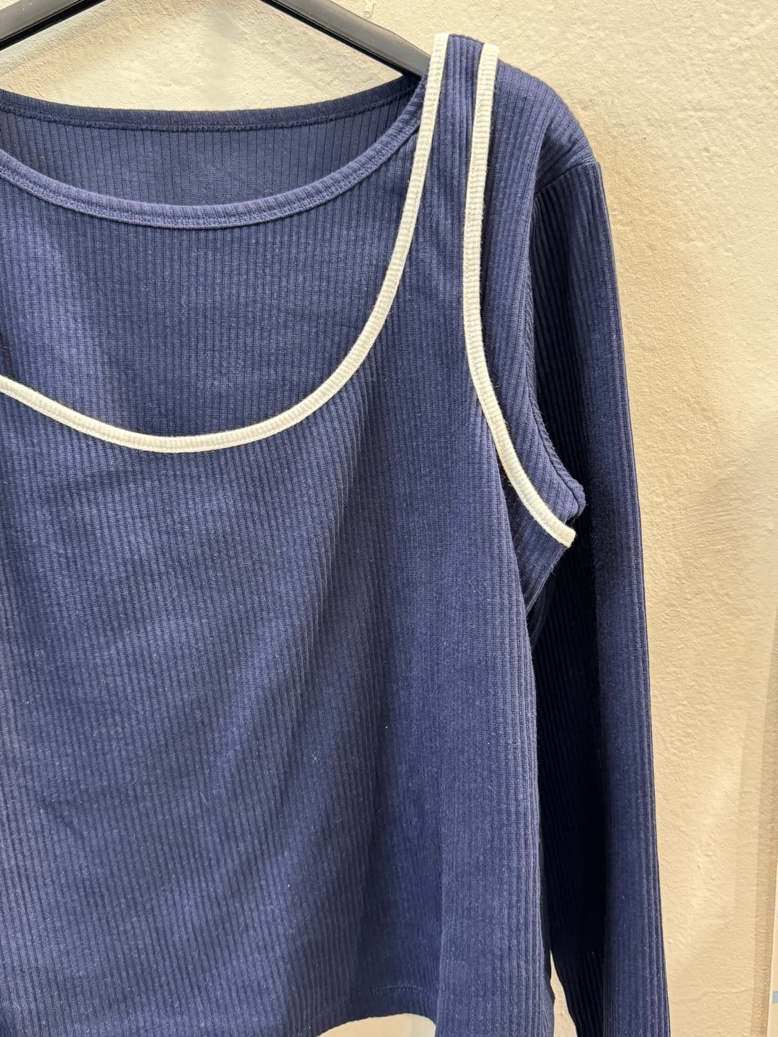 japan vintage 나시 레이어 골지크롭티 상품이미지5