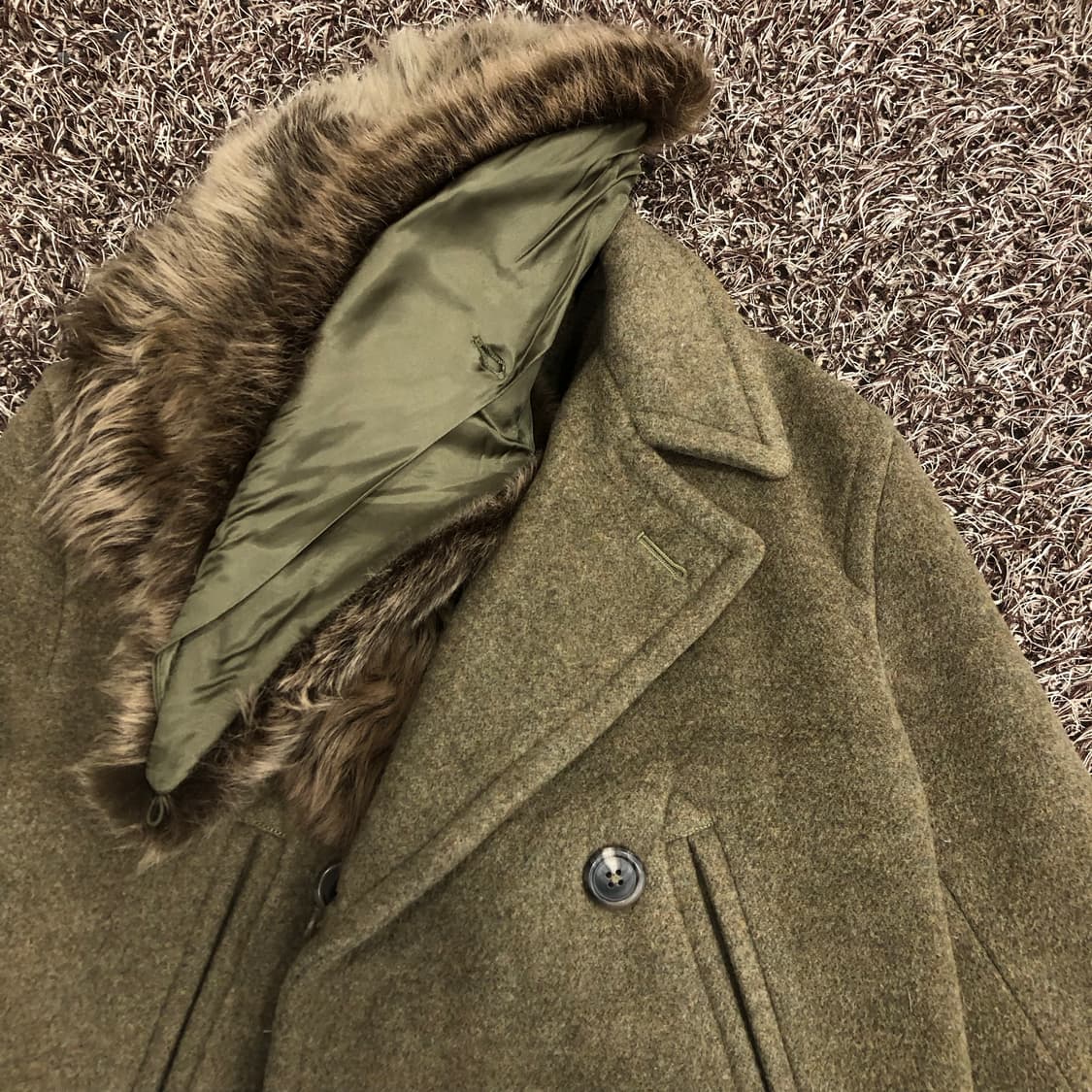 랄프로렌 양털 퍼 카라 울 코트 상품이미지3