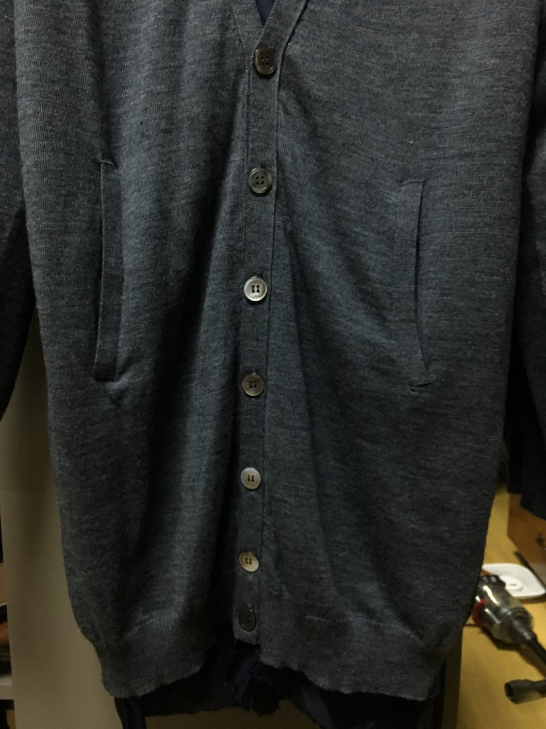 언더커버 울 가디건 큐프라 안감 상품이미지3