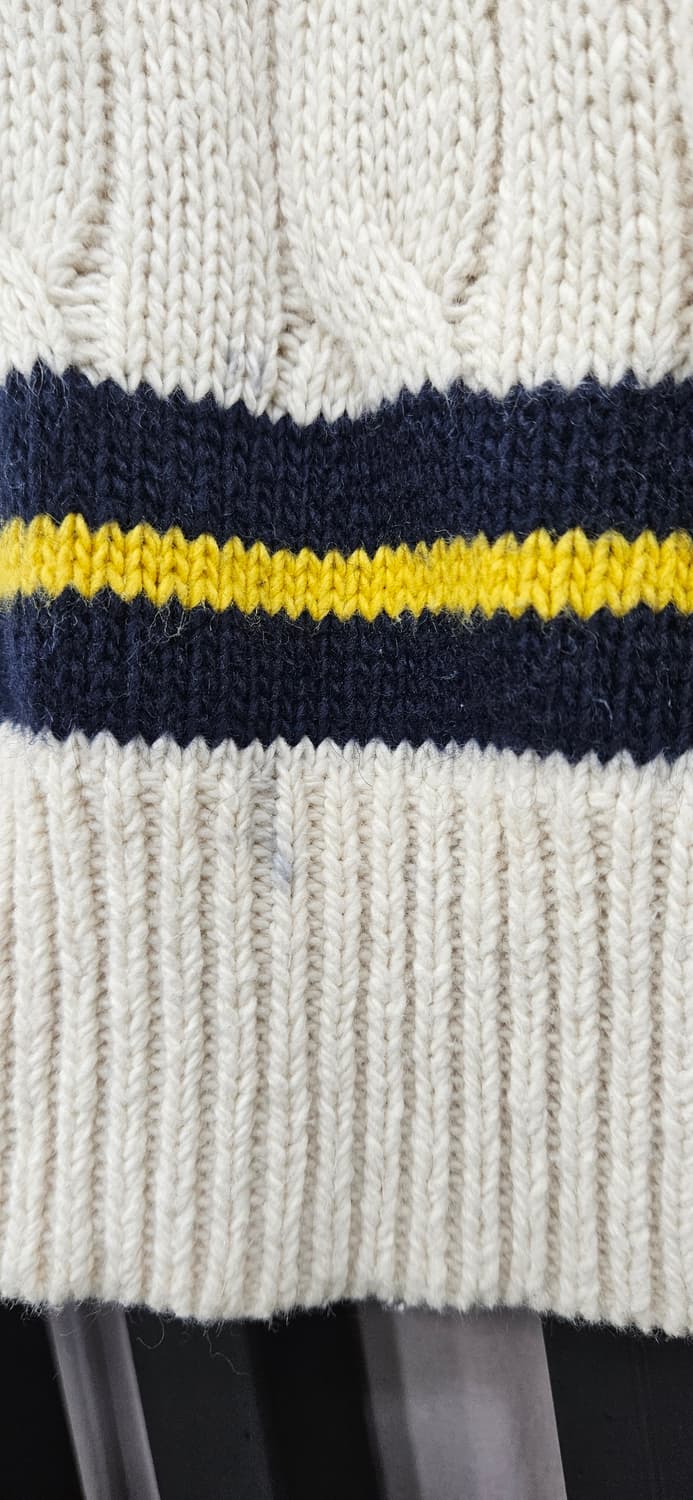 (정품)폴로 랄프로렌  브이넥 크리켓 니트 (캐시미어함유)아이보리 XS 상품이미지7