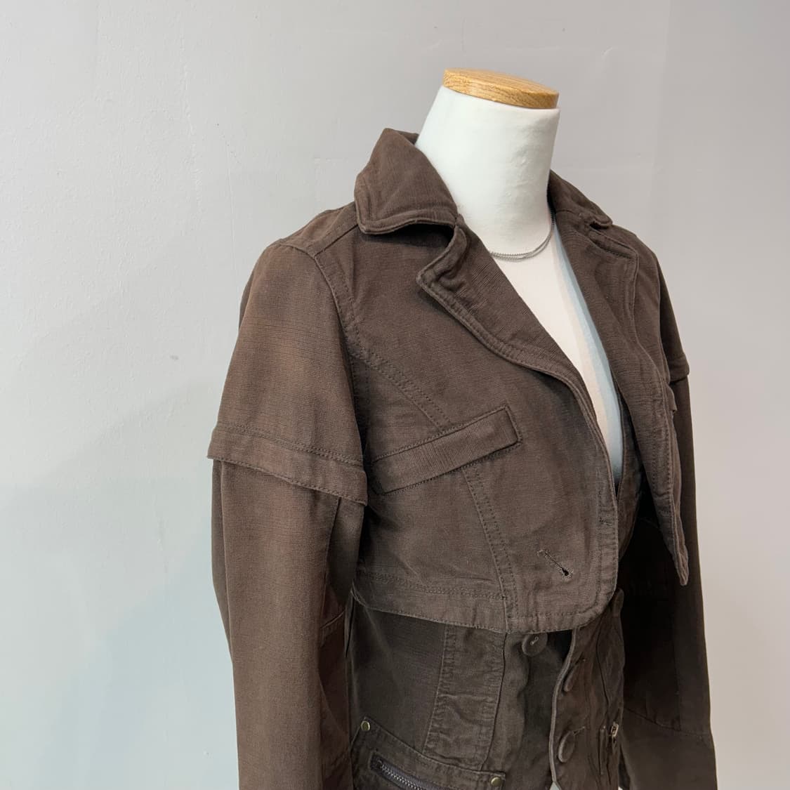 Cynical 브라운 트렌스폼 크롭 자켓 상품이미지10