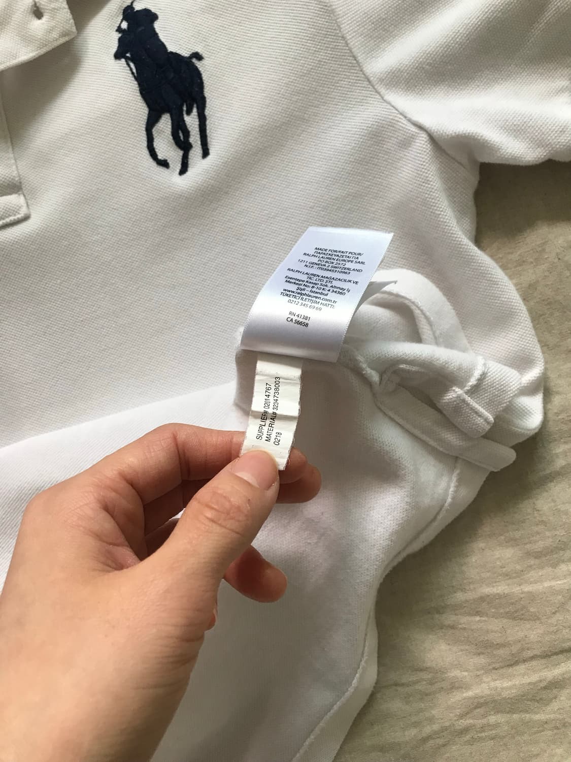 폴로 랄프로렌 빅포니 로고 화이트 카라티 상품이미지10